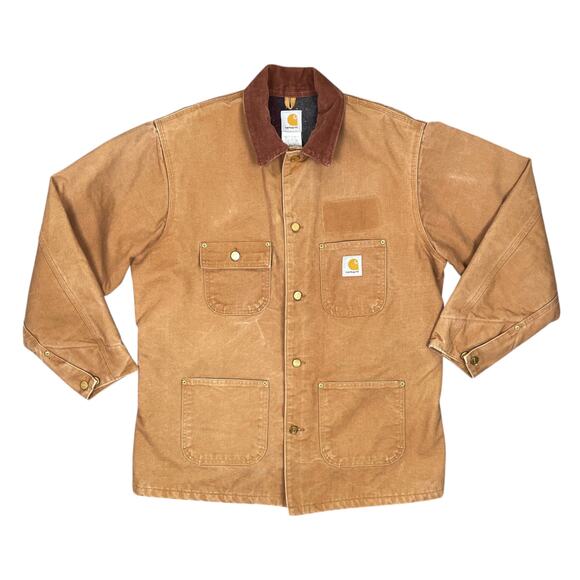 Viintage Carhartt C01 BRN Men’s 42 Reg Chore Jacket Barn Coat Union Made USA - Picture 1 of 16